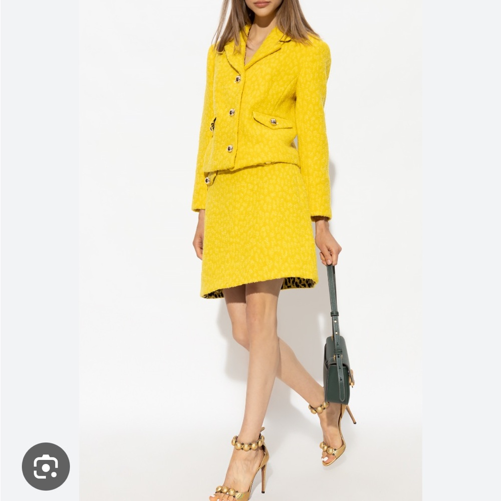 NWT Kate Spade Tonal Leopard Textured Suit Set - Blazer size 6 and Skirt size 8